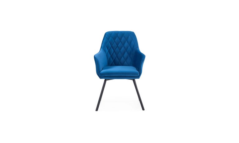 Silla Comedor Odense P/N de la marca Aristas vista frontal. Un diseño elegante, con un respaldo alto y un acabado en tela suave.
