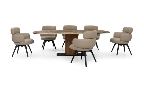 Mesa Comedor Niza Sinterizada + 6 Sillas Niza