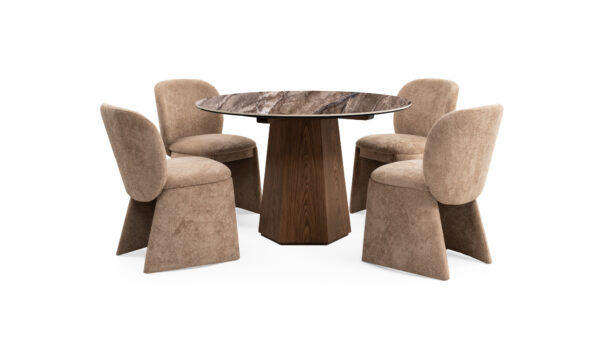 Comedor Milano Sinterizado + 4 Sillas Loai