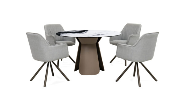 Mesa Comedor Bilbao Sinterizada  + 4 sillas Senday  Imp