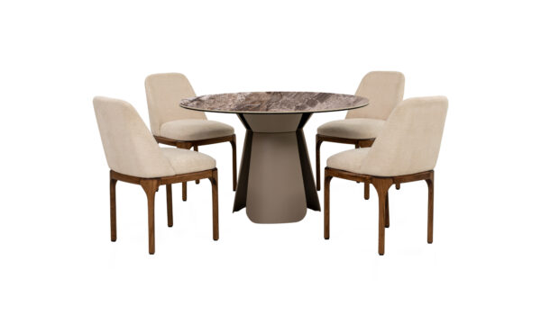 Mesa de comedor Bilbao Sinterizada + 4 sillas Lisboa