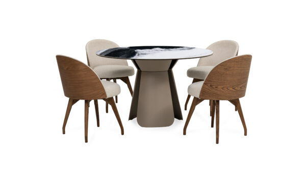 Mesa de comedor Bilbao Sinterizada  + 4 sillas Eros Tap