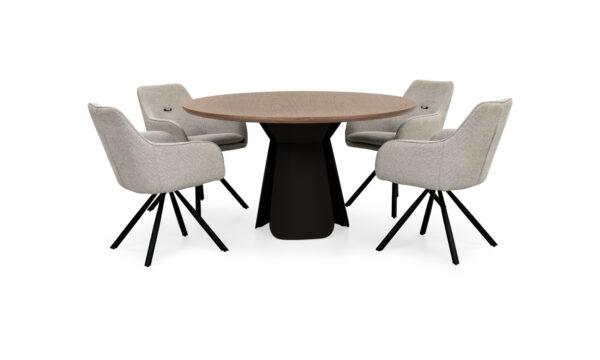 Mesa Comedor Bilbao Madera  + 4 sillas Torii  Imp