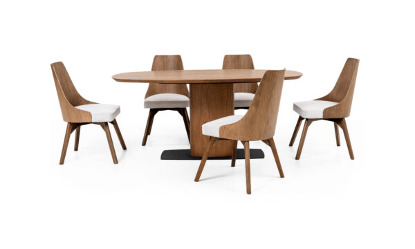 Mesa Comedor Niza + 6 Sillas Emilia