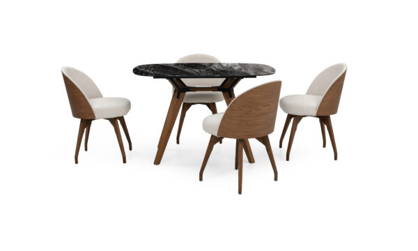 Mesa Comedor Atalanta Sinterizada + 4 Sillas Eros Tap