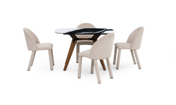 Mesa Comedor Atalanta Sinterizada + 4 Sillas Lotto Imp