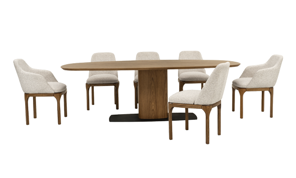 Mesa Comedor Niza +8 Sillas Lisboa