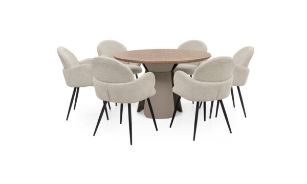 Mesa Comedor Bilbao Madera + 6 Sillas Atalanta Imp