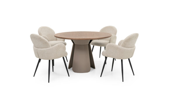 Mesa Comedor Bilbao Madera + 4 Sillas Atalanta Imp