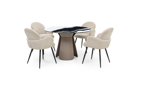 Mesa Comedor Bilbao Sinterizada + 4 Sillas Atalanta Imp