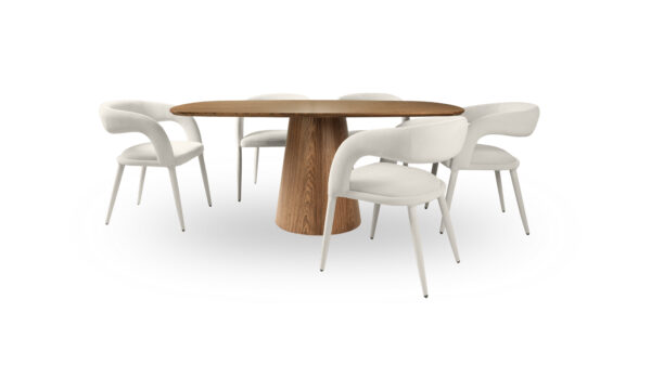 Mesa De Comedor New Milano Tonic + 6 Sillas Livana