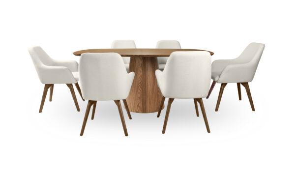Mesa De Comedor New Milano Tonic + 6 Sillas Turin