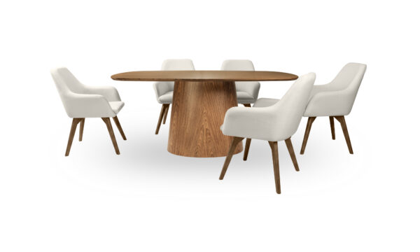 Mesa De Comedor Tonic + 6 Sillas Turin