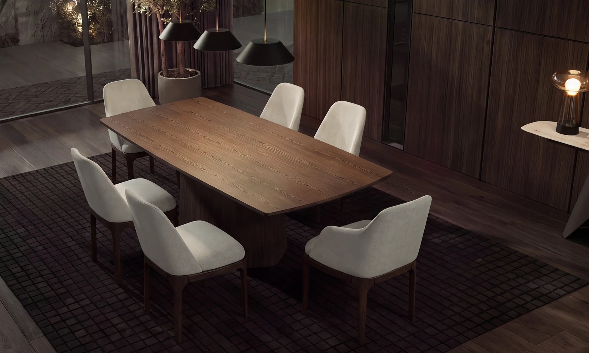 Mesa Comedor Milano 6 Puestos en ambiente