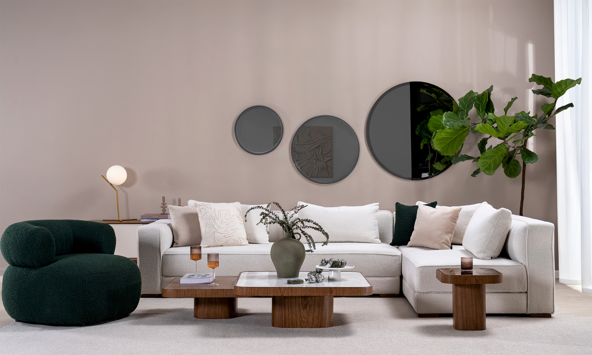 Sala En L Roma 4 Módulos en ambiente