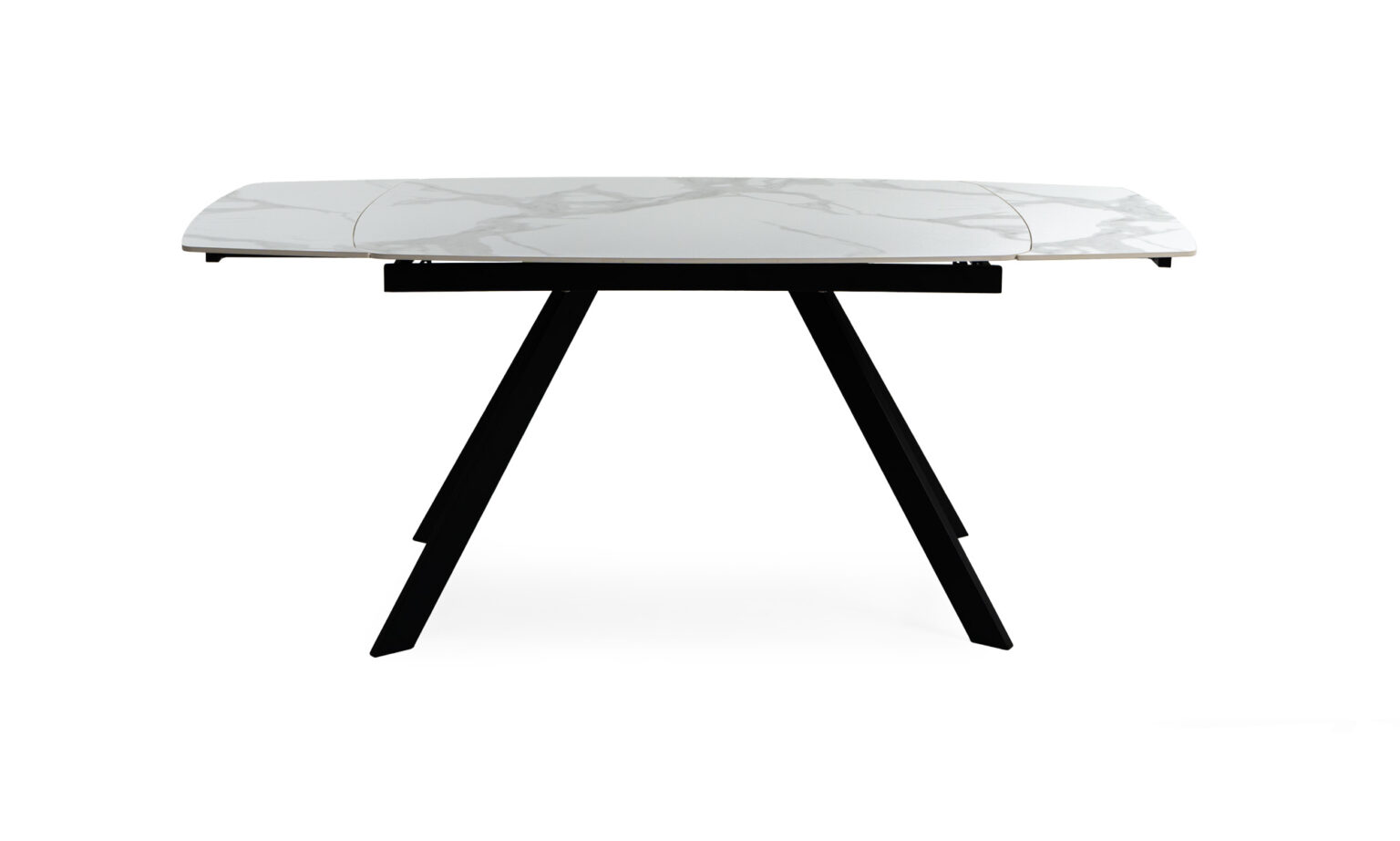 Mesa Comedor Aston Ext Curvo Sinterizada Blanca Imp
