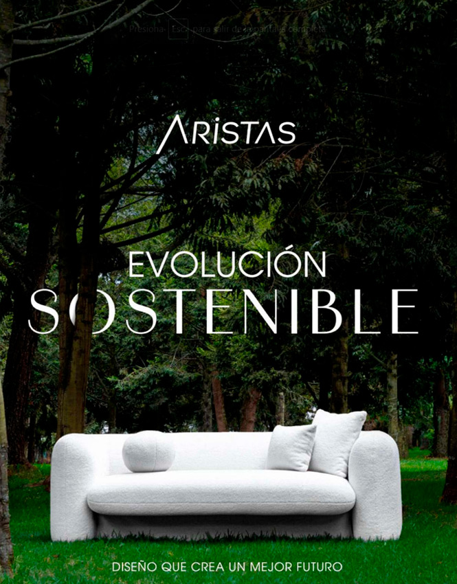 Portada del catálogo Evolución Sostenible 2024 de Aristas