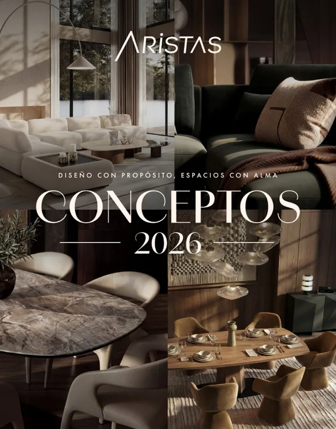 Portada del catálogo Conceptos 2026 de Aristas