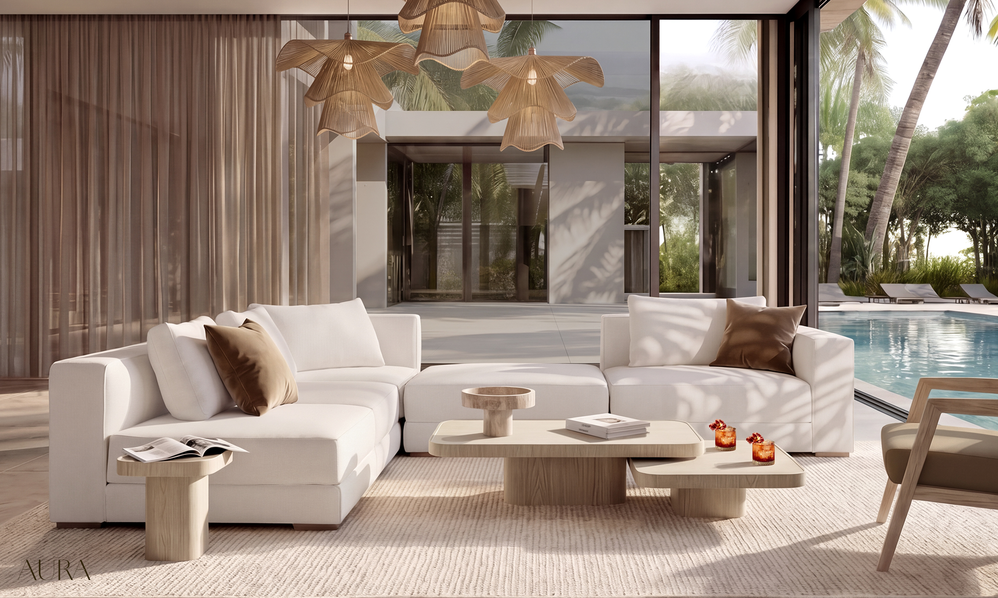 Sala En L Roma 5 Módulos en ambiente
