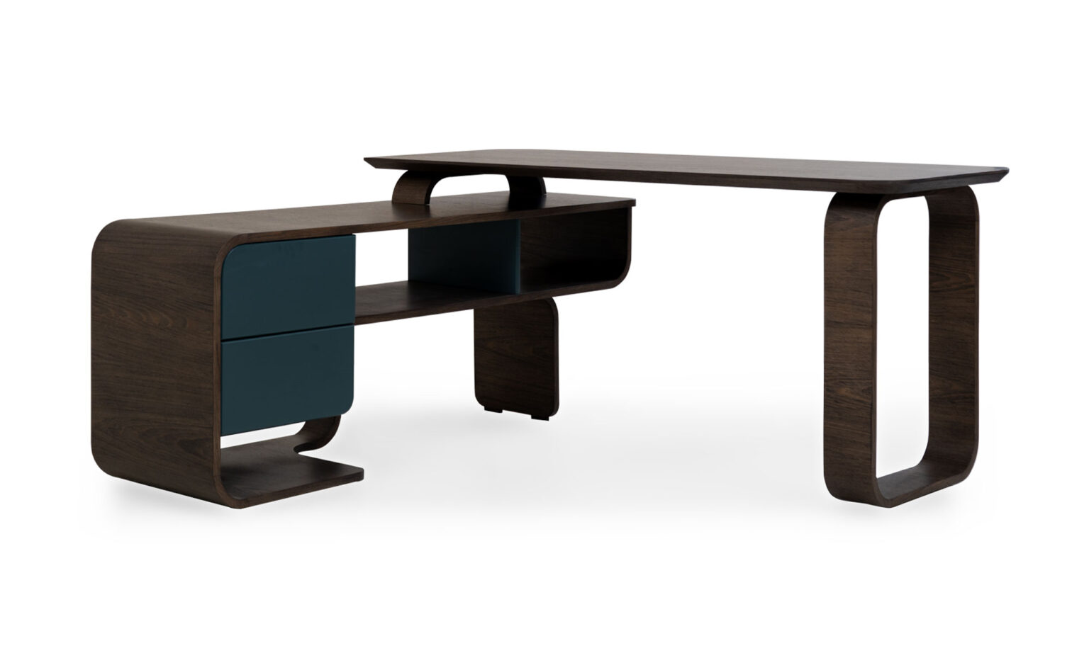 Escritorio Madrid en L Tapa Roble