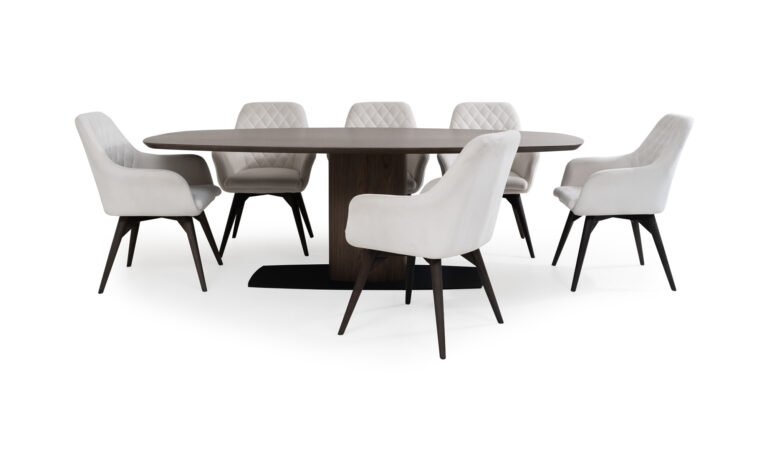 Mesa De Comedor Niza + 6 Sillas Odense P/Mad