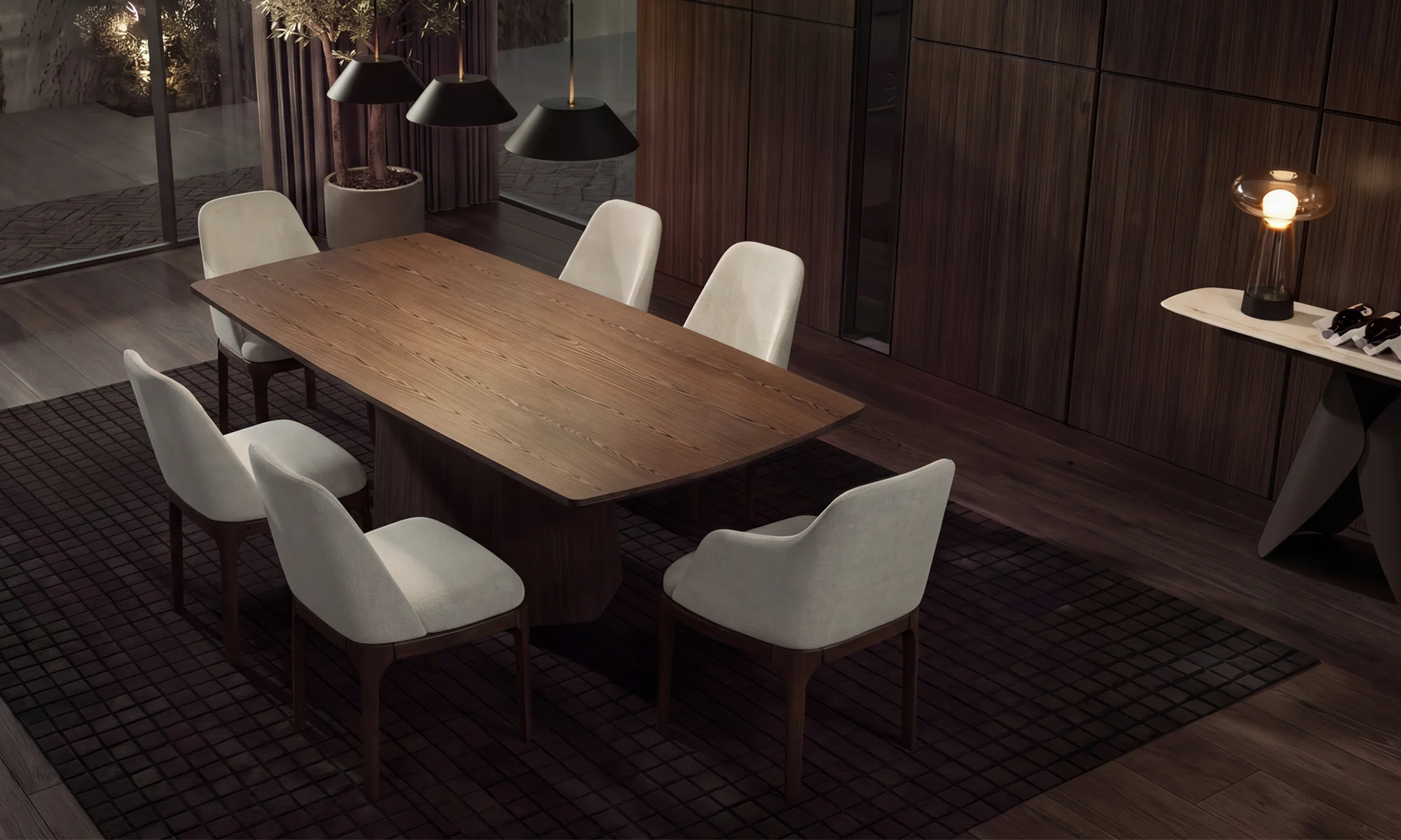 Mesa Comedor Milano + 6 Sillas Lisboa en ambiente