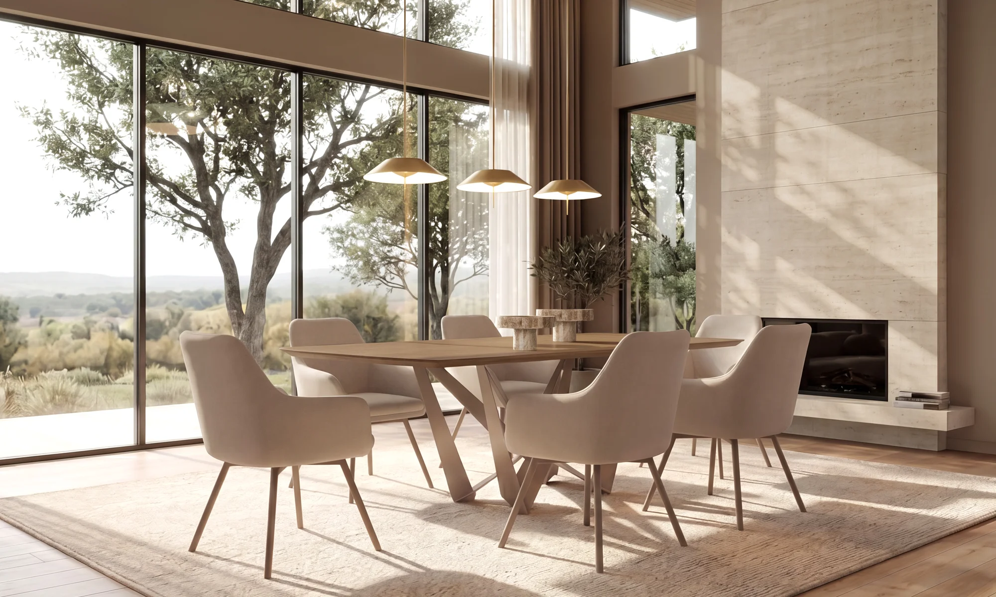 Mesa Comedor Versalles + 6 Sillas Turin P/Met en ambiente