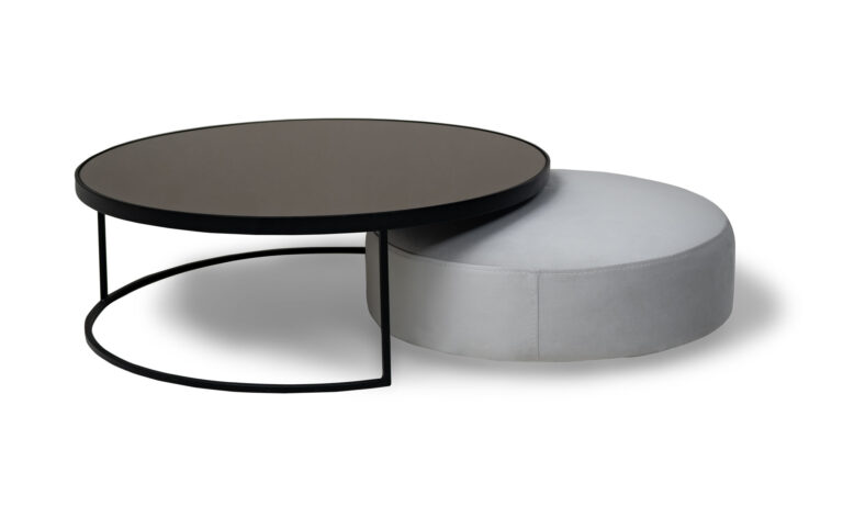 Juego de Mesa Centro Luna Mad 90 + Puff Luna 70