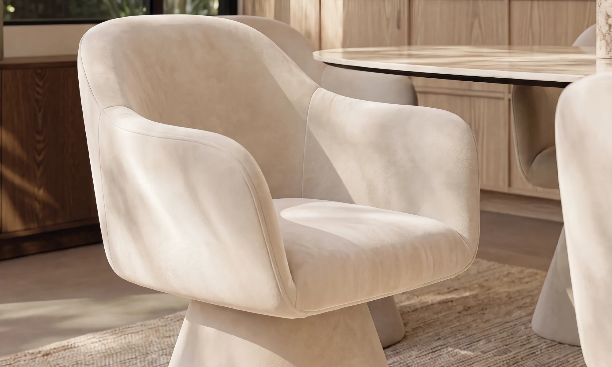 Silla Comedor Giratoria  Amarai en ambiente