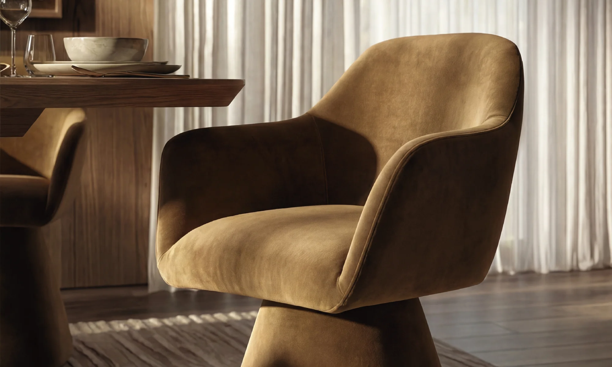 Silla Comedor Giratoria  Amarai en ambiente