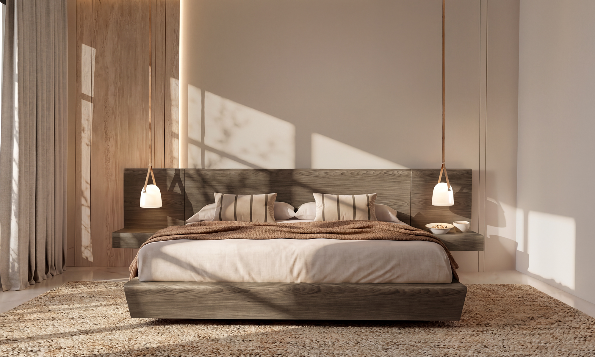Cama Nebraska + Nocheros en ambiente