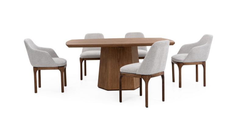Mesa Comedor Milano + 6 Sillas Lisboa