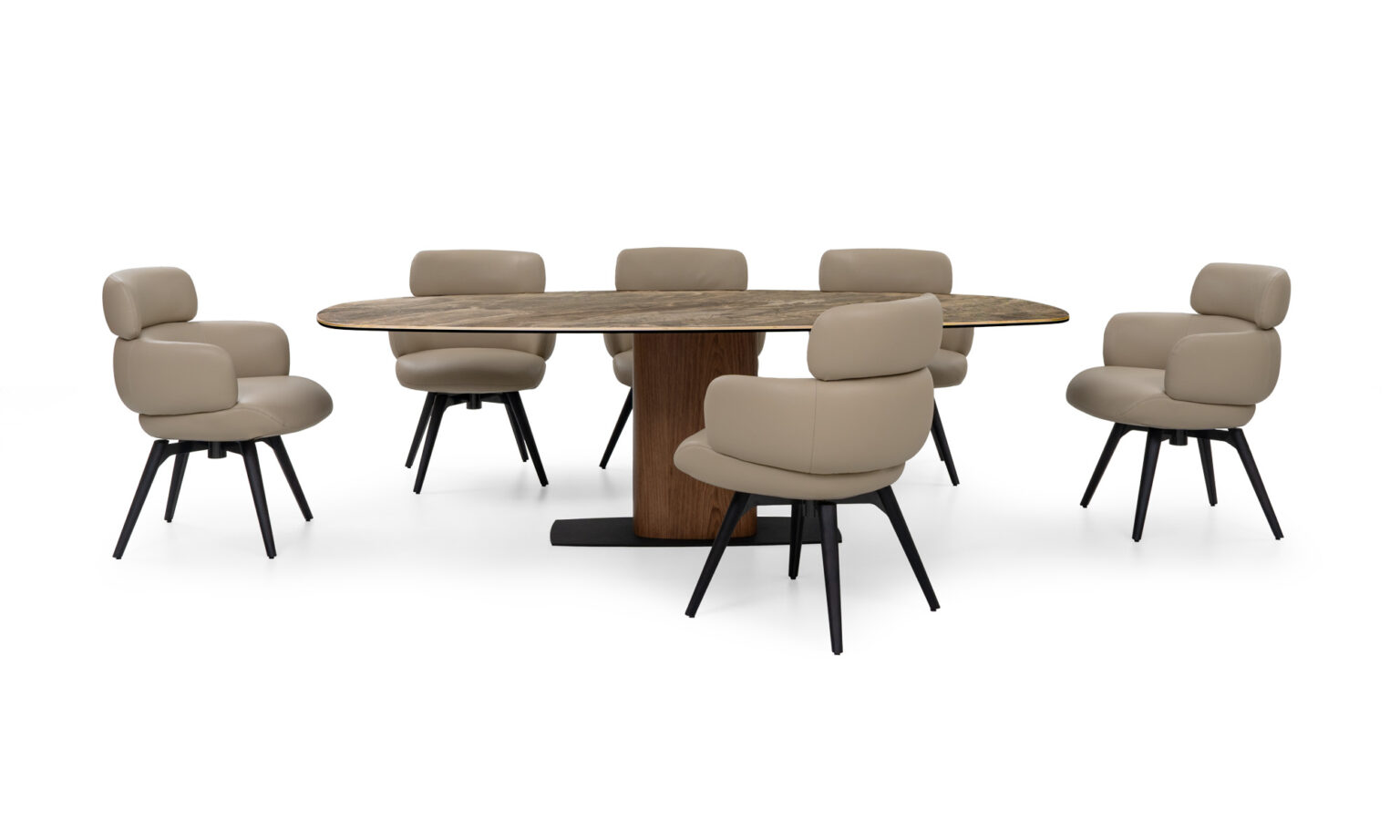 Mesa Comedor Niza Sinterizada + 6 Sillas Niza