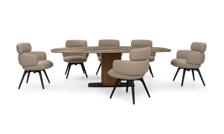 Mesa Comedor Niza Sinterizada + 6 Sillas Niza