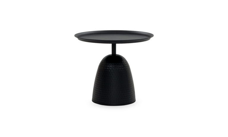 Mesa Auxiliar Praga Martillado Negra