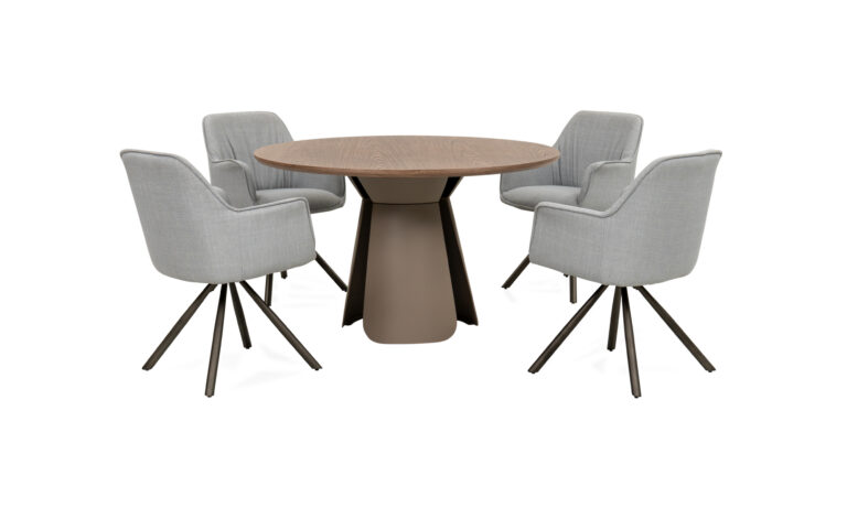 Mesa Comedor Bilbao Madera + 4 Sillas Sendai Imp