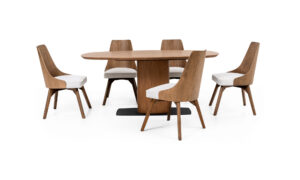 Mesa Comedor Niza + 6 Sillas Emilia