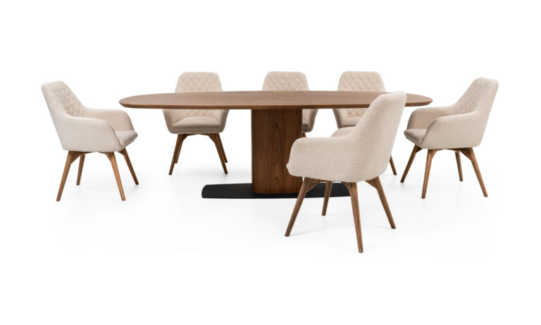Mesa Comedor Niza + 8 Sillas Odense