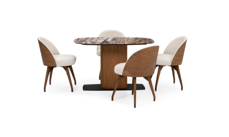 Mesa Comedor Niza Sinterizada + 4 Sillas Eros Tap