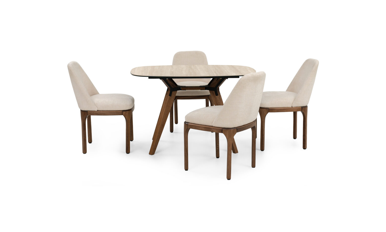 Mesa Comedor Atalanta Sinterizada + 4 Sillas Lisboa