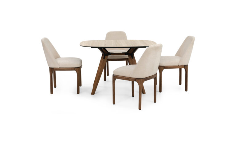 Mesa Comedor Atalanta Sinterizada + 4 Sillas Lisboa